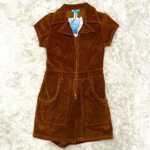 Show me your MuMu. Rich brown Velvet romper. Never worn tags still attached.